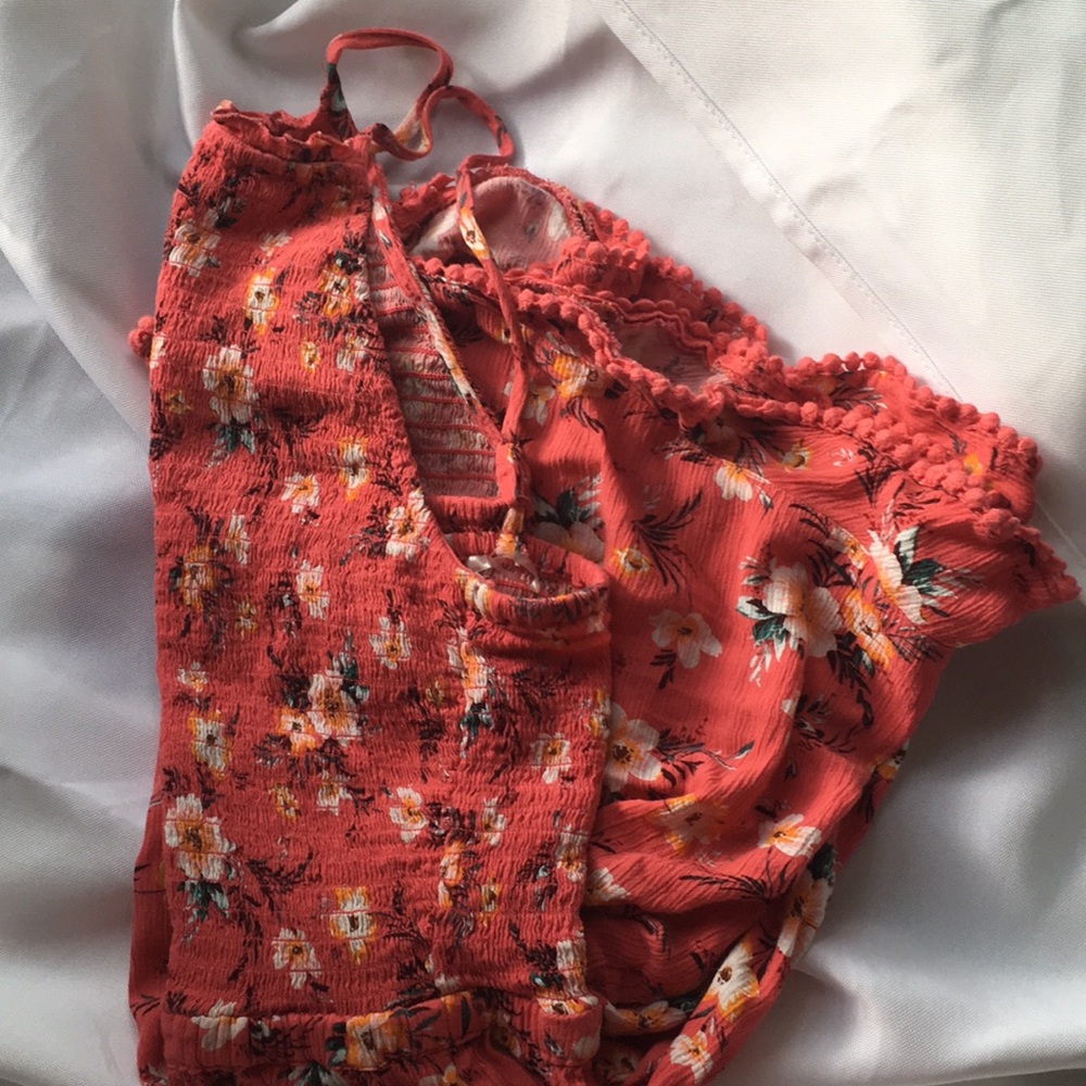 Floral American Eagle Romper